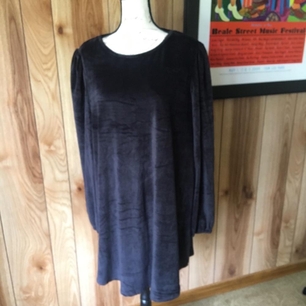 Black velour dress